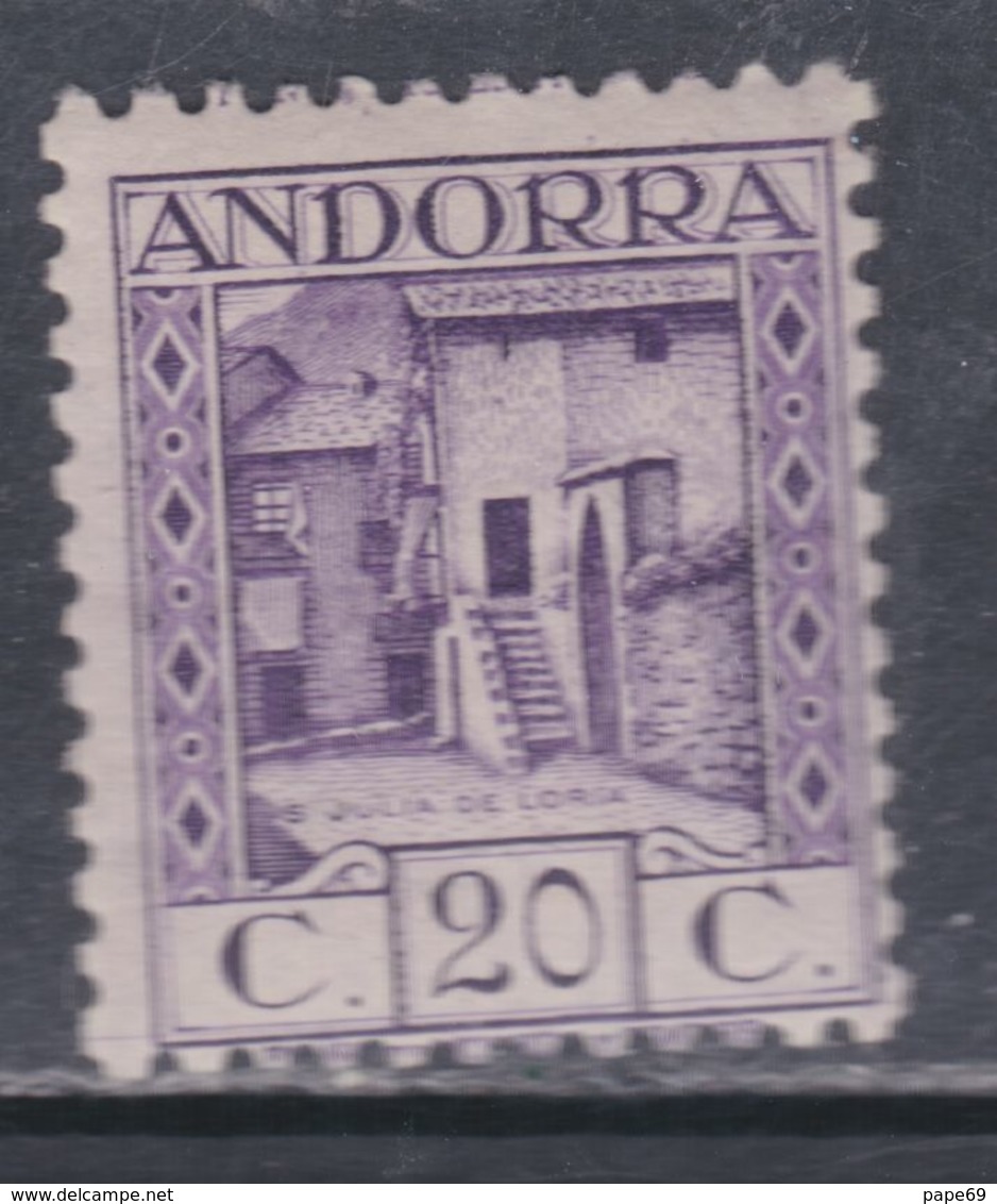 Andorre Espagnol N° 34 X  Partie De Série : 20 C. Violet Trace De Charnière Sinon TB - Oblitérés