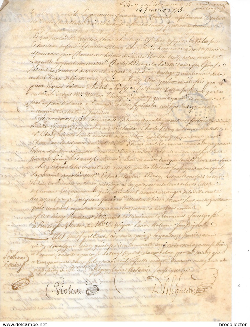 PARCHEMIN De 1773 - Généralité De Paris De 12 Sols - Cachets Généralité