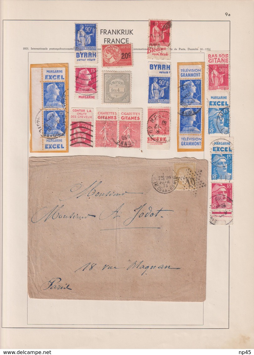 FRANCE PETITE  COLLECTION A PARTIR DE 1900 - Sammlungen