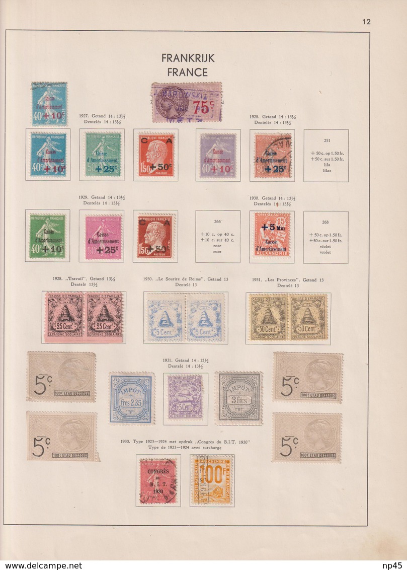 FRANCE PETITE  COLLECTION A PARTIR DE 1900