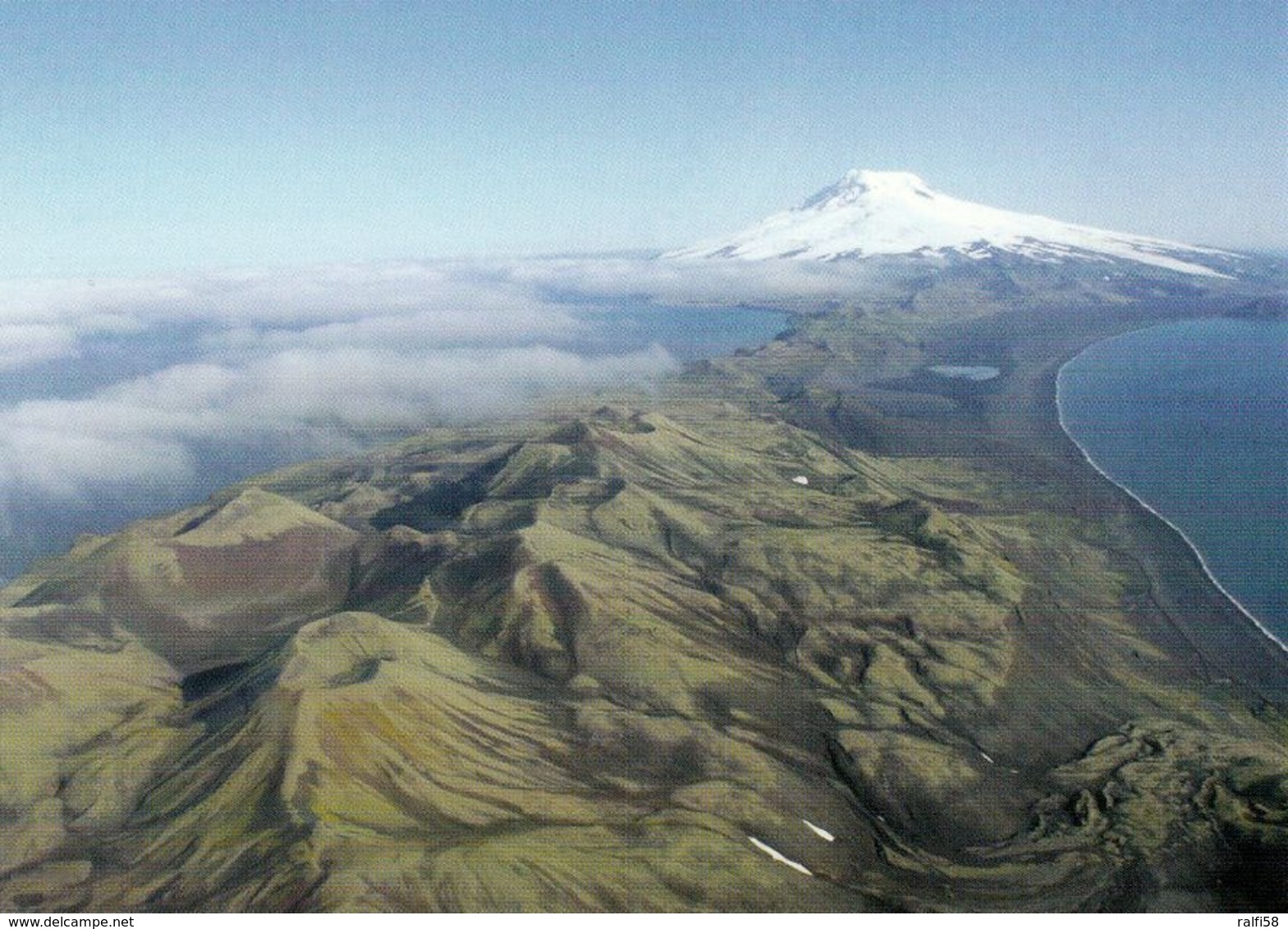 1 AK Island Jan Mayen Zu Norwegen * Blick über Die Insel Zum Vulkan Beerenberg - Luftbildaufnahme * - Norwegen