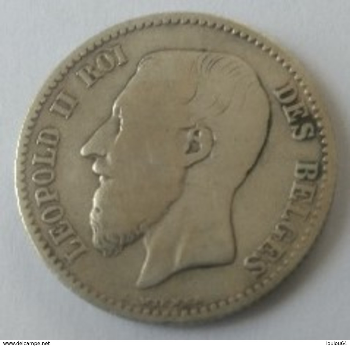 1 Franc 1867 - Leopold II - Belgique - Argent - - 1 Franc