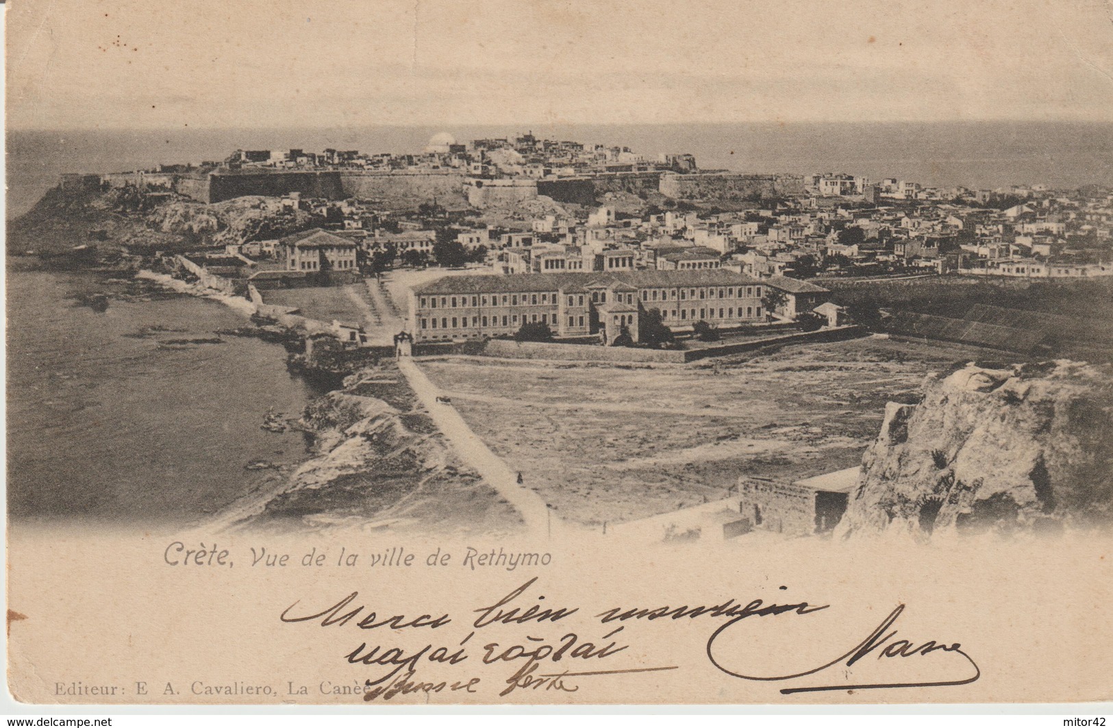 29-Creta-Grecia-Panorama-coppia Francobolli 5 A.-v.1903 X Estero: Poggiamarino-Napoli-Italia-Storia Postale - Grecia