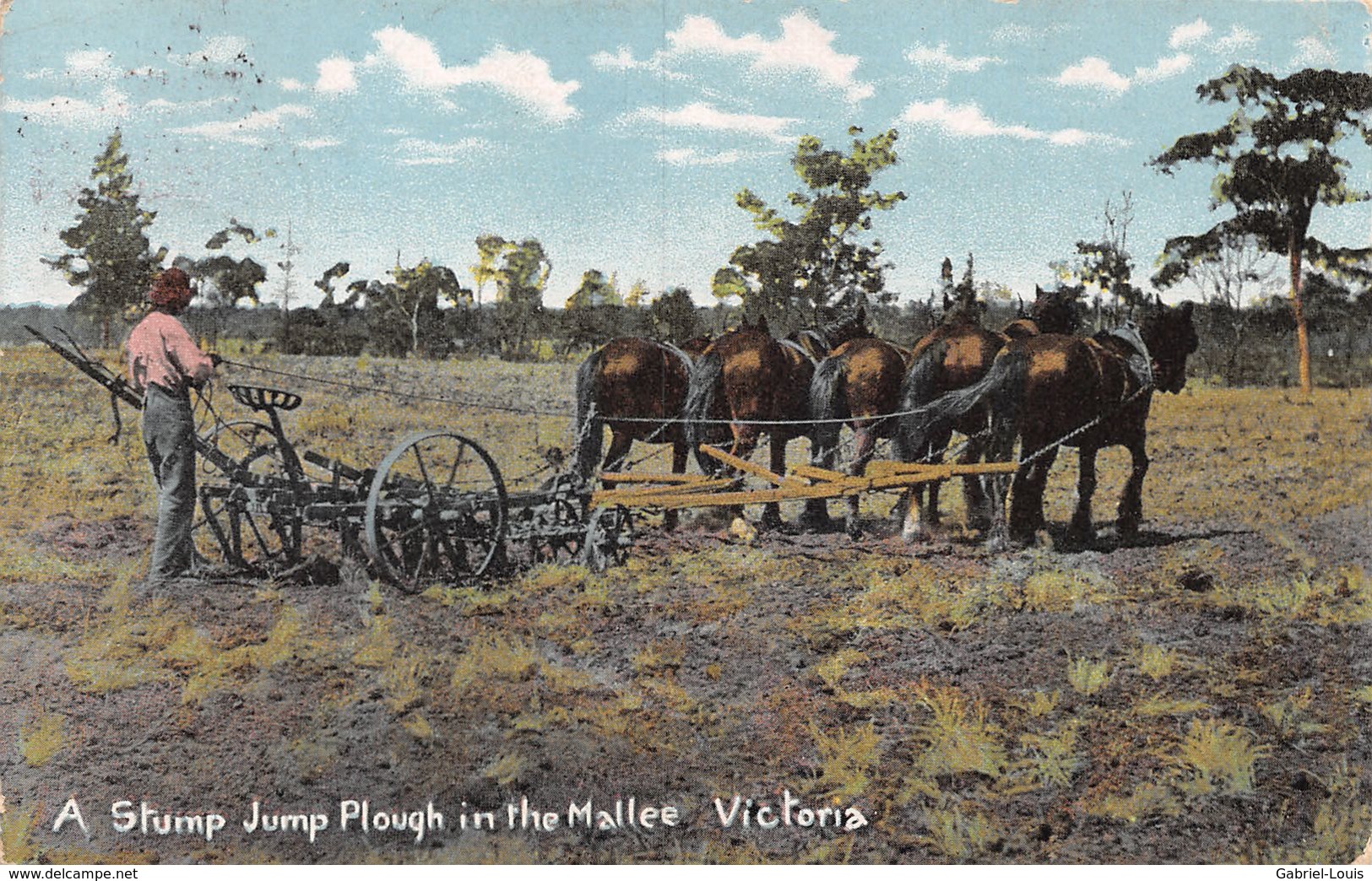 A Stump Jump Plough In The Mallee Victoria - Andere & Zonder Classificatie