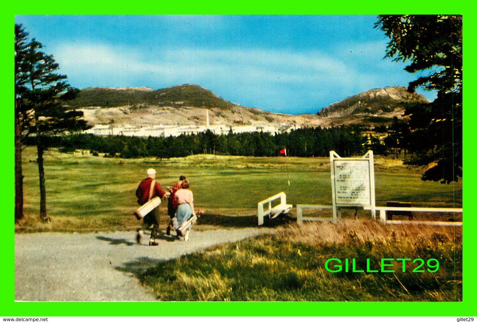 ST JOHN'S, NEWFOUNDLAND - SECTION OF BALY HALY GOLF COURSE - ANIMATED WITH PEOPLES -  H. S. CROCKER CO INC - - St. John's