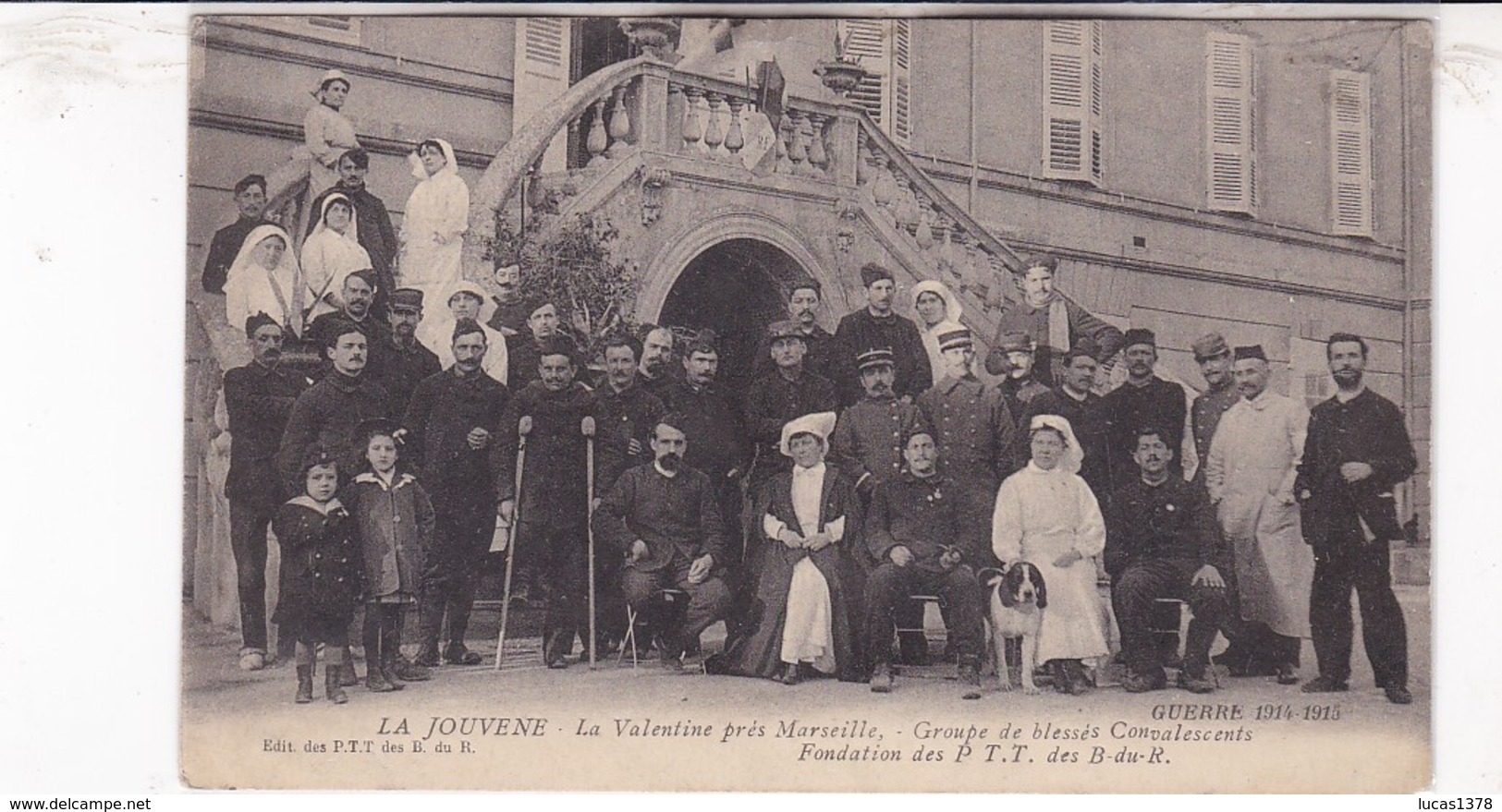 13 / MARSEILLE / LA VALENTINE / LA JOUVENE / GROUPE DE BLESSES CONVALESCENTS / P.T.T - Les Caillols, La Valentine