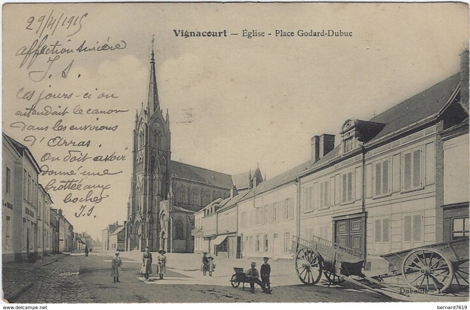 80  Vignacourt Eglise   Place Dodard(dubuc - Vignacourt