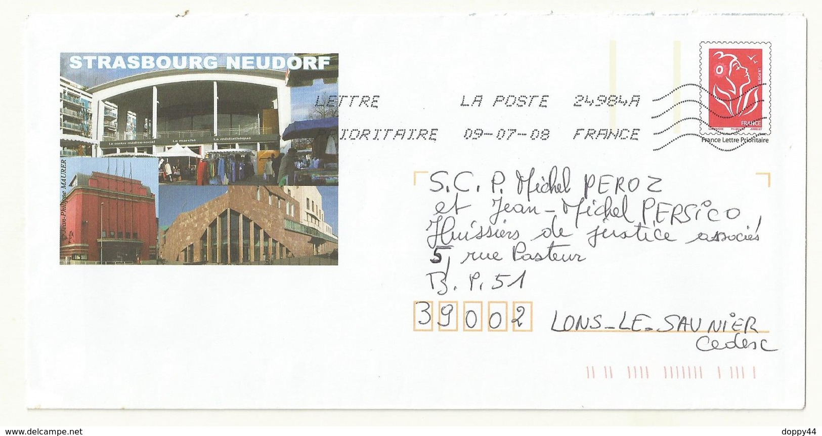 PAP REPIQUAGE LAMOUCHE  STRASOURG NEUDORF - Prêts-à-poster:Overprinting/Lamouche