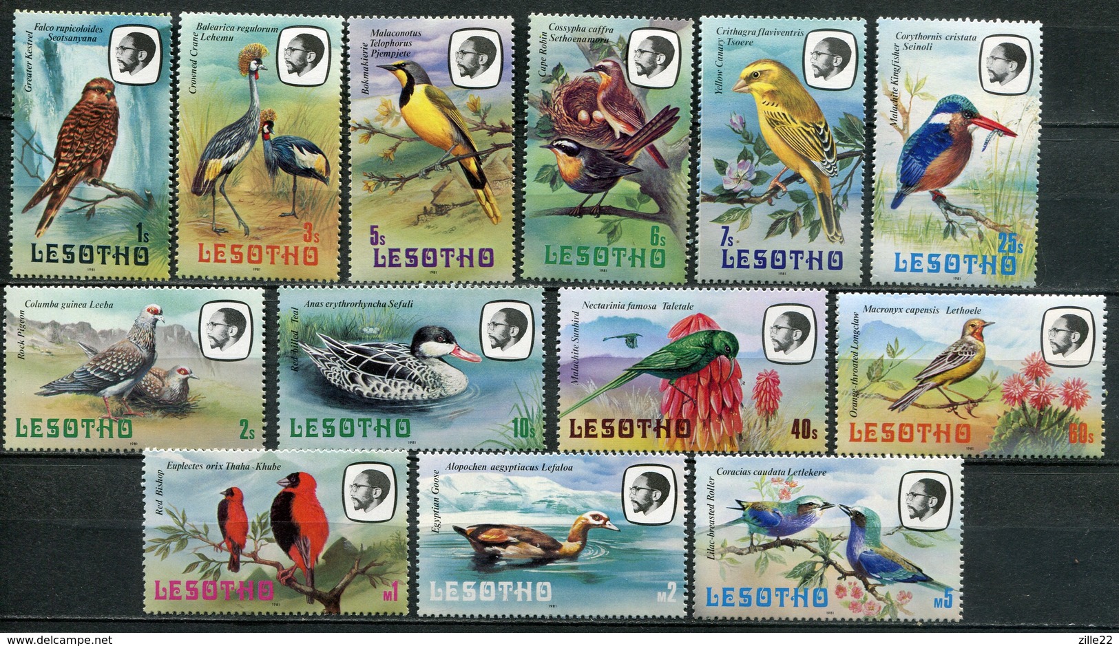 Lesotho Mi# 330-43 IX Postfrisch MNH - Fauna Birds - Lesotho (1966-...)