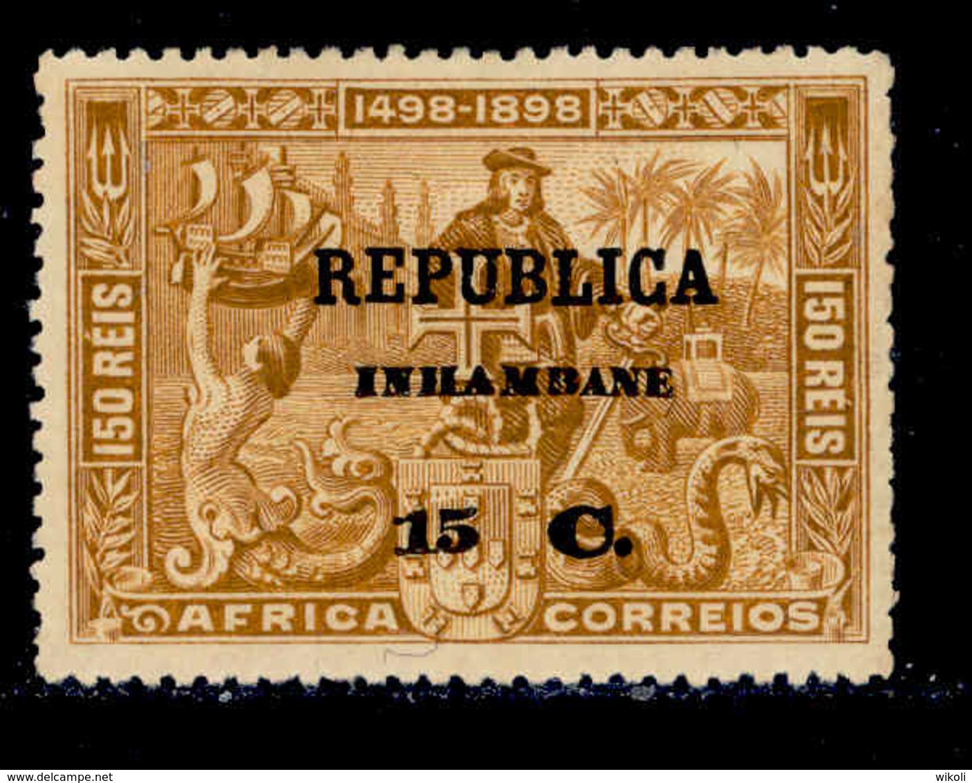 ! ! Inhambane - 1913 Vasco Gama On Africa 15 C - Af. 54 - MH - Inhambane