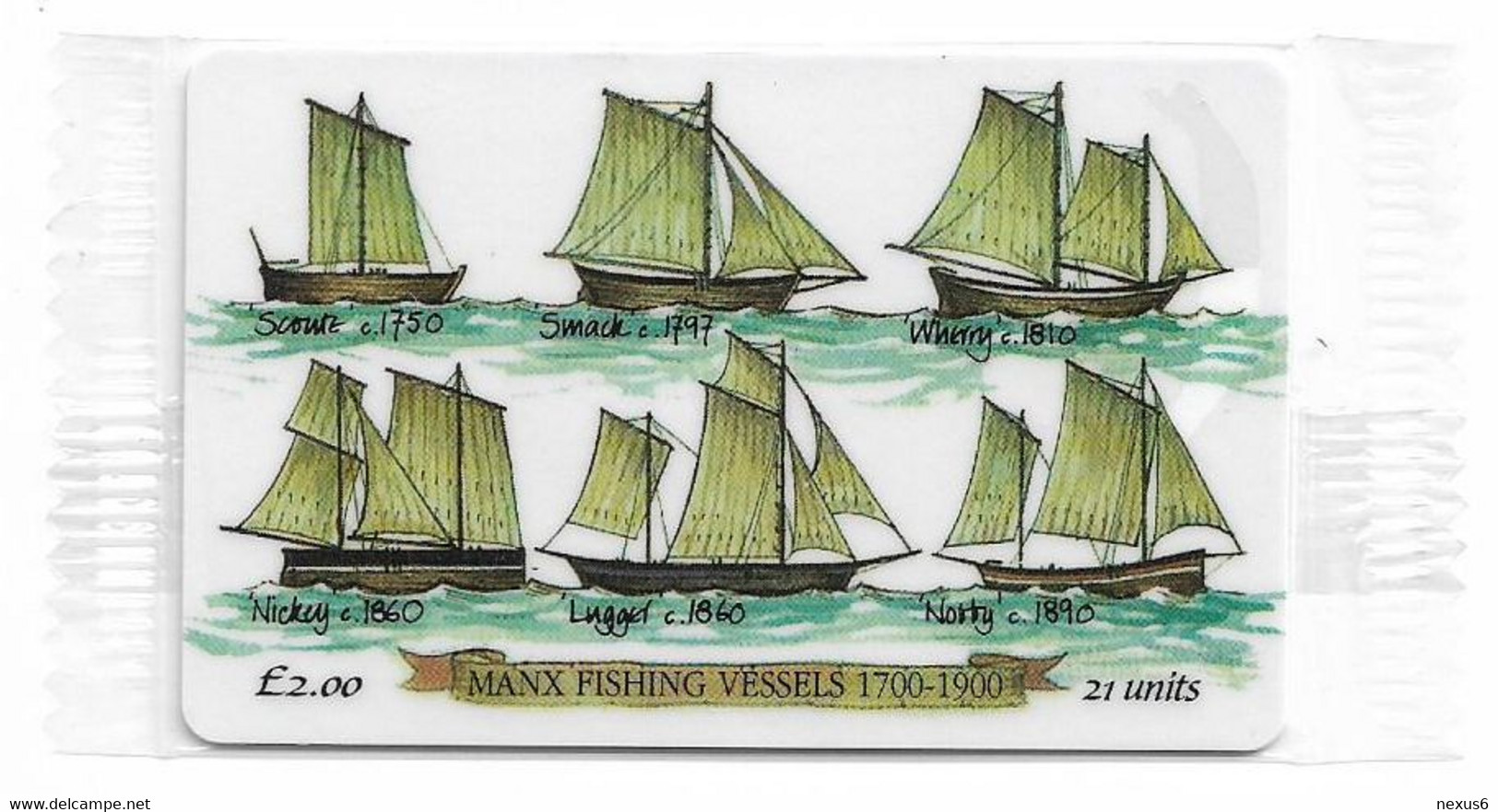 Isle Of Man - Chip - Ships - Manx Fishing Vessels, 21U, 1994, 10.000ex, NSB - Isle Of Man