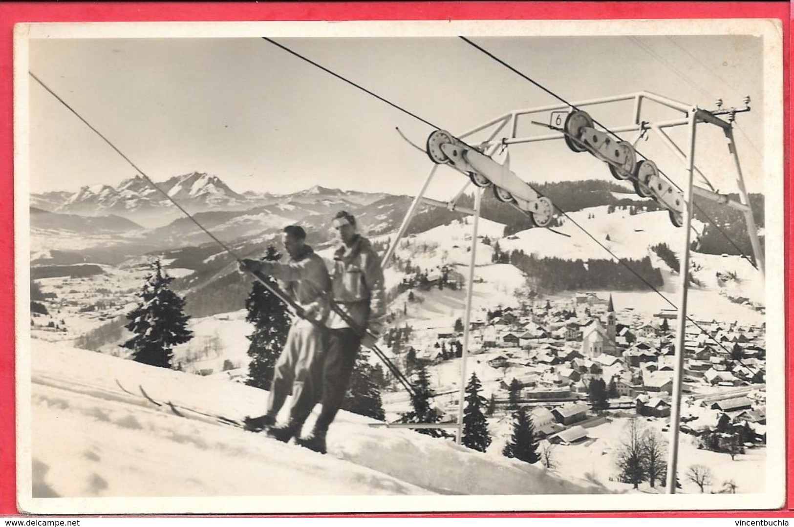 Alpen - U Schrothkurort Oberstaufenim Allgäu Mit Skilift Zum Staufen Und Säntisgruppe - Oberstaufen