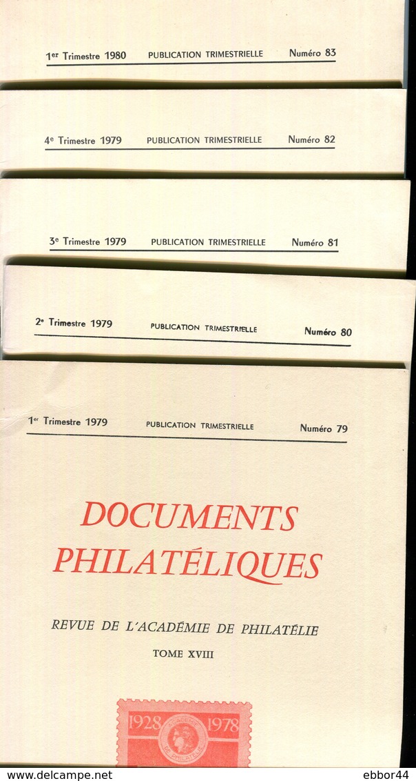 Documents Philatéliques N° 79 à N° 83 - Philatélie Et Histoire Postale