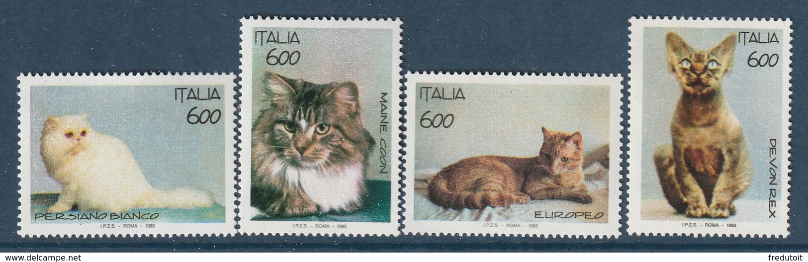 ITALIE - N°2004/7 ** (1993) CHATS - Chats Domestiques