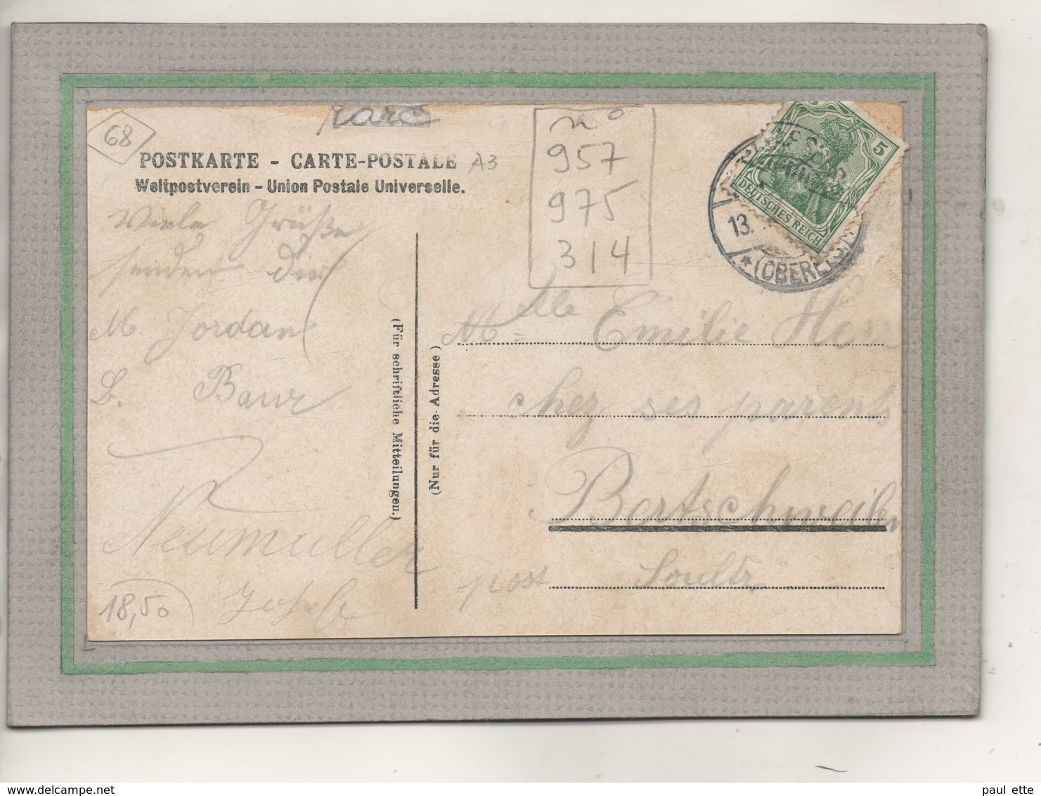 CPA - (68) MERXHEIM - Carte Gruss Multivues De 1910 - Mairie, Restaurant, Filature - Autres & Non Classés