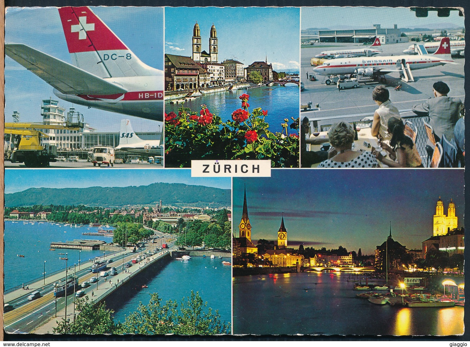 °°° 19404 - SVIZZERA - ZH - ZURICH - VIEWS - 1963 With Stamps °°° - Zürich