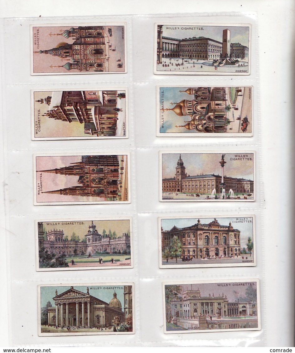 Lot 10 Cigarettes Labels 1910s.Poland Warsaw Architecture #1. - Collections & Lots