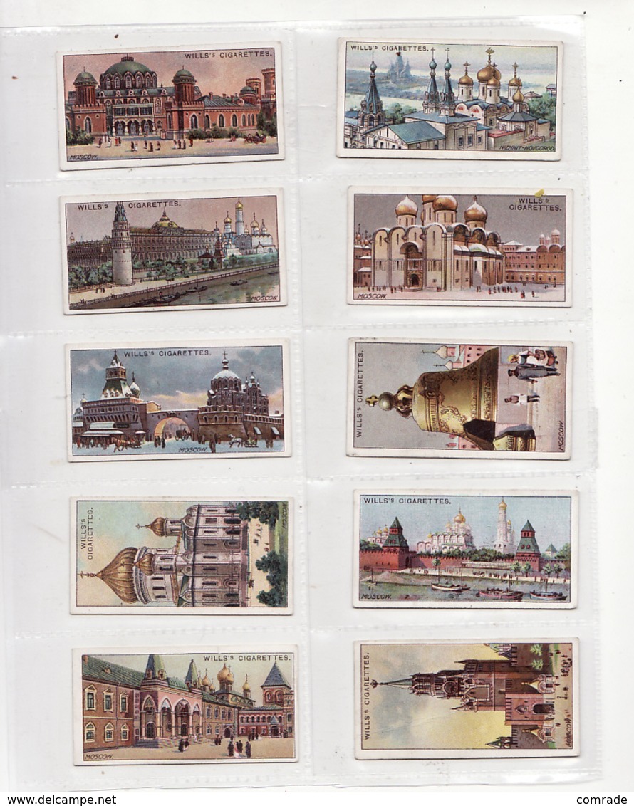 Lot 10 Cigarettes Labels 1910s. Russia Moscou Moscow. Architecture #3. - Collections & Lots