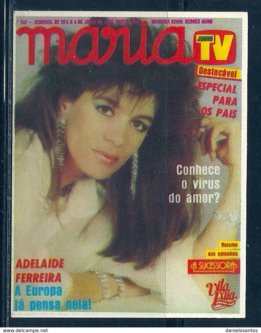 1987 Pocket Calendar Calandrier Calendario Portugal Revista Magazine Review Maria TV Adelaide Ferreira - Grand Format : 1981-90