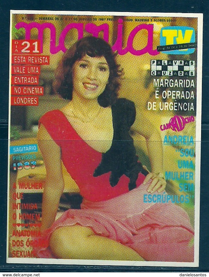 1987 Pocket Calendar Calandrier Calendario Portugal Revista Magazine Review Maria TV Actriz Brasileira - Grand Format : 1981-90