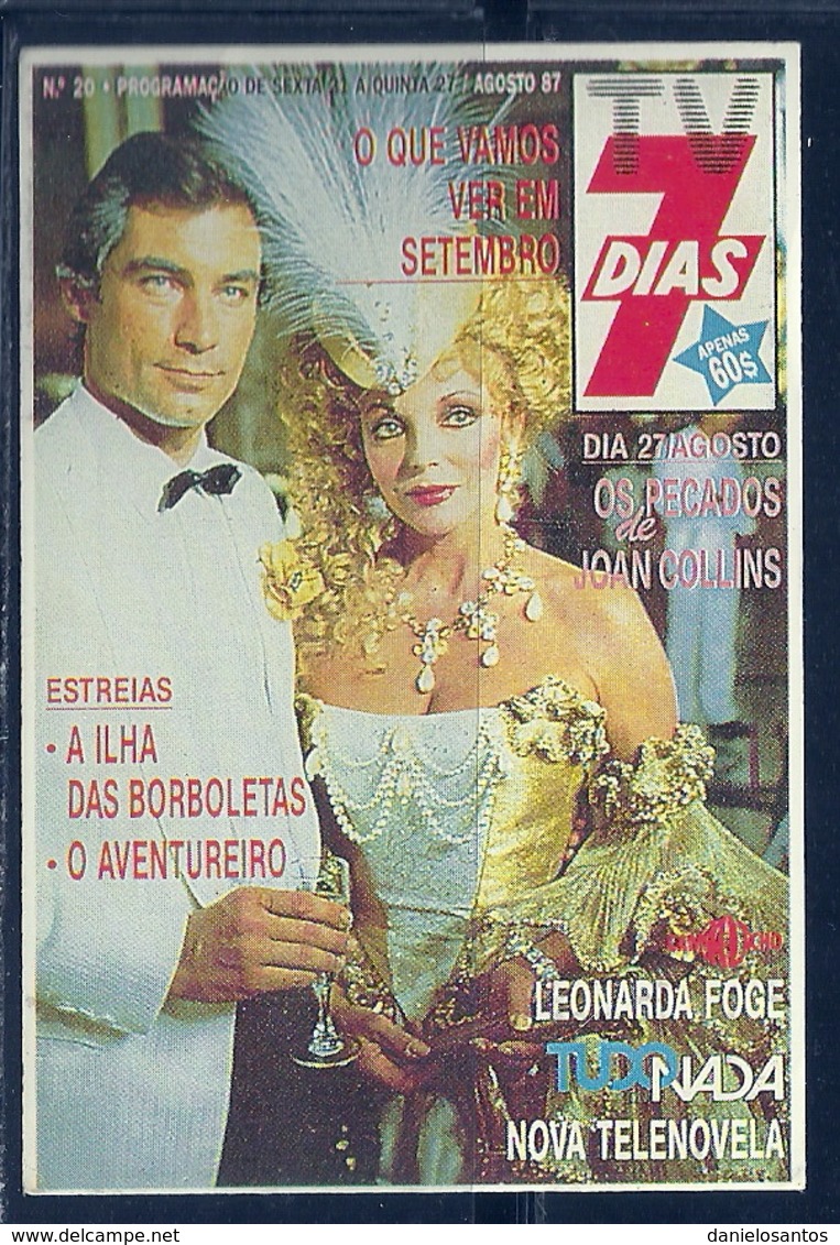 1988 Pocket Calendar Calandrier Calendario Portugal Revista Magazine Review 7 Dias - Grand Format : 1981-90