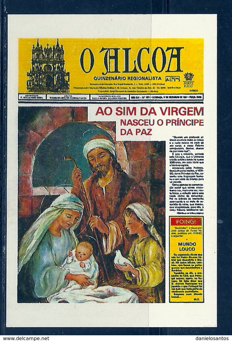 1989 Pocket Calendar Calandrier Calendario Portugal Jornal Newspaper Journal Periodico O Alcoa Quinzenario Regionalista - Grand Format : 1981-90