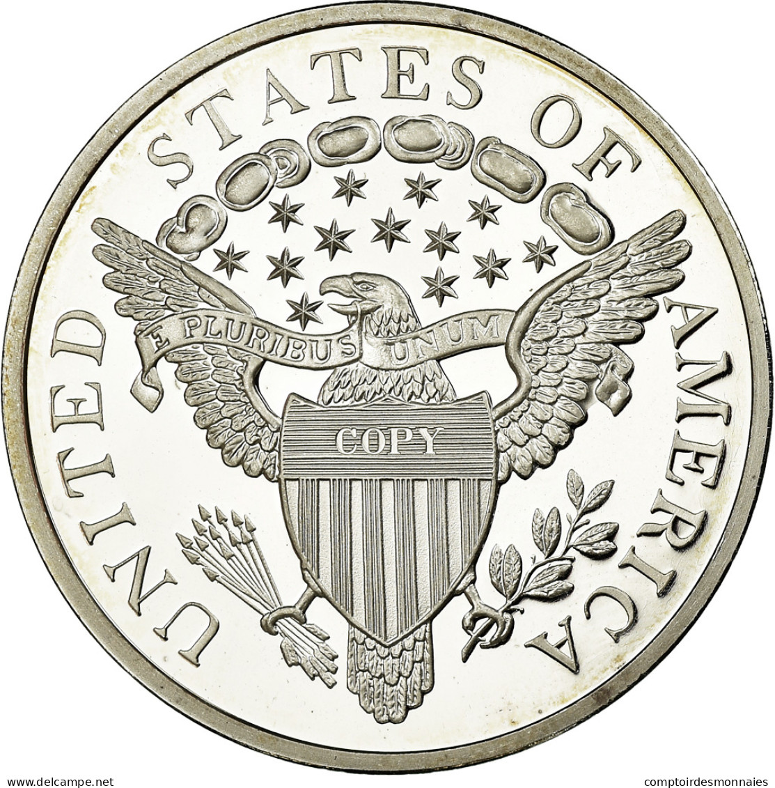 United States Of America, Médaille, Reproduction Silver Dollar Liberty, FDC - Autres & Non Classés