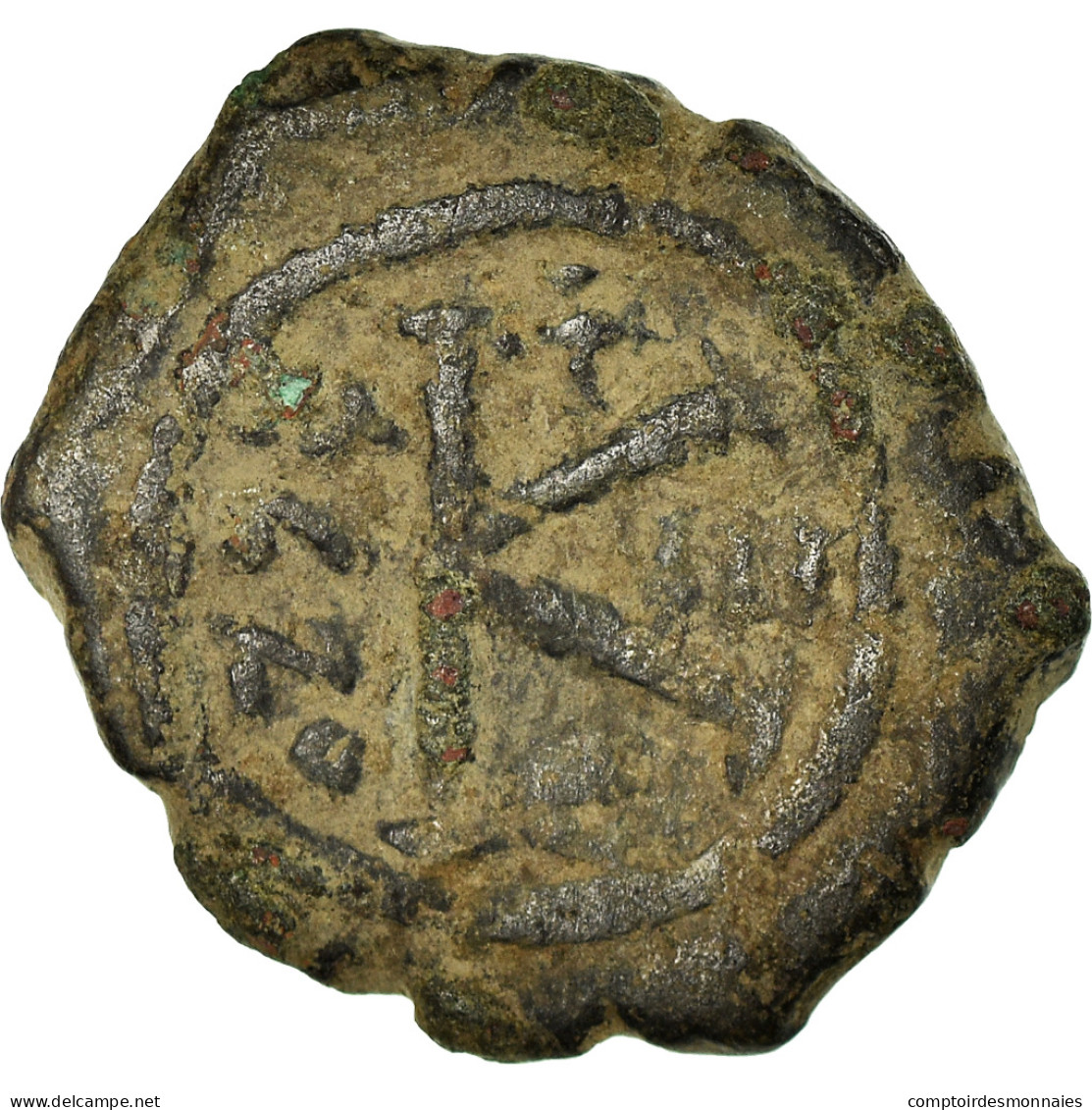 Monnaie, Maurice Tibère, Demi-Follis, 584-585, Constantinople, TB+, Cuivre - Byzantium