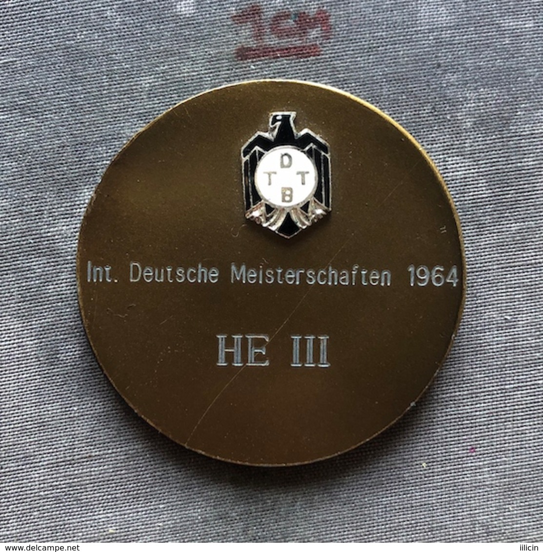 Medal Plaque Plakette PL000124 - Table Tennis (Ping Pong) Germany International Championships 1964 - Tennis De Table