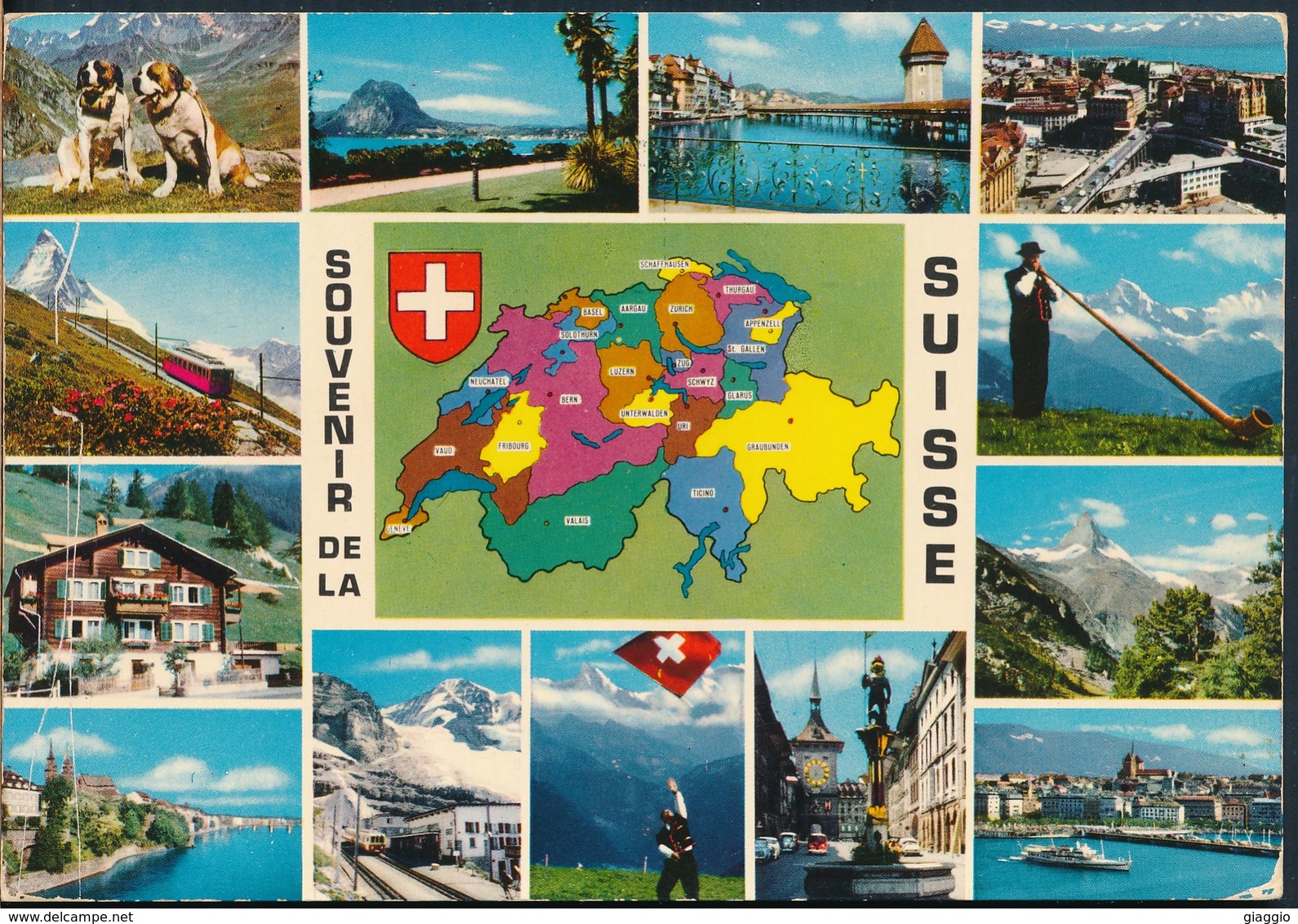 °°° 19428 - SVIZZERA - VS - SOUVENIR DE LA SUISSE - 1972 With Stamps °°° - Altri & Non Classificati