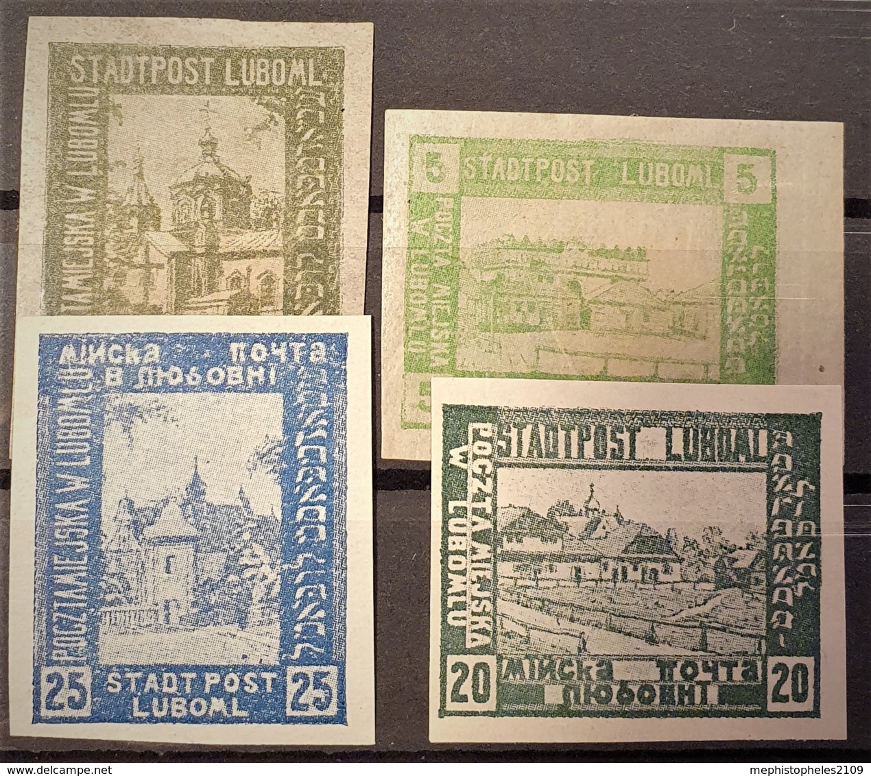 POLAND 1918 - MNH, MHN - Local Post - Stadtpost Luboml - 5g 20g 25g 50g - Unused Stamps