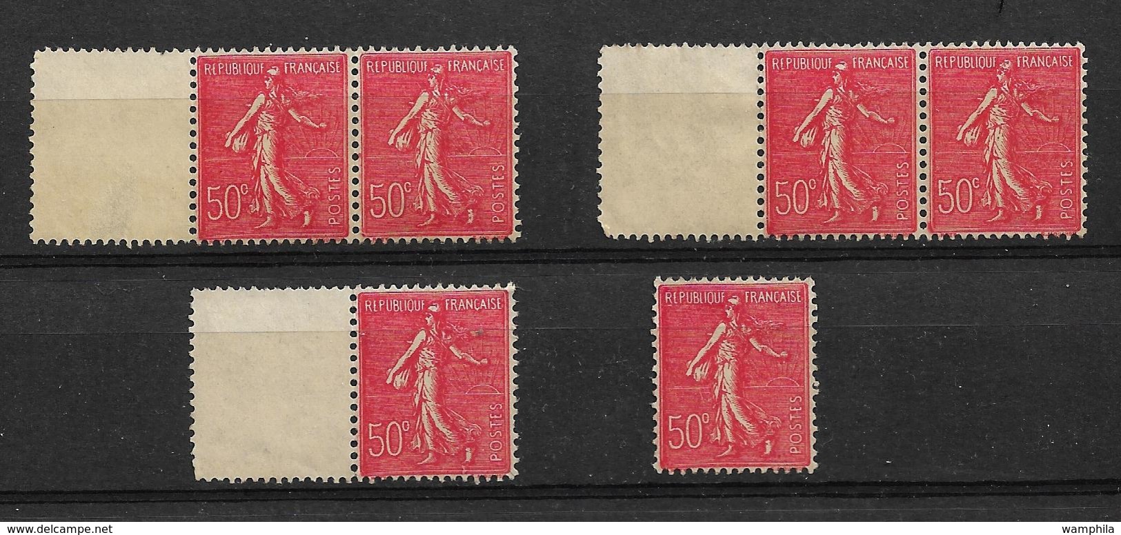 France N°199k (*) Variété 50° .4 Timbres. - Unused Stamps