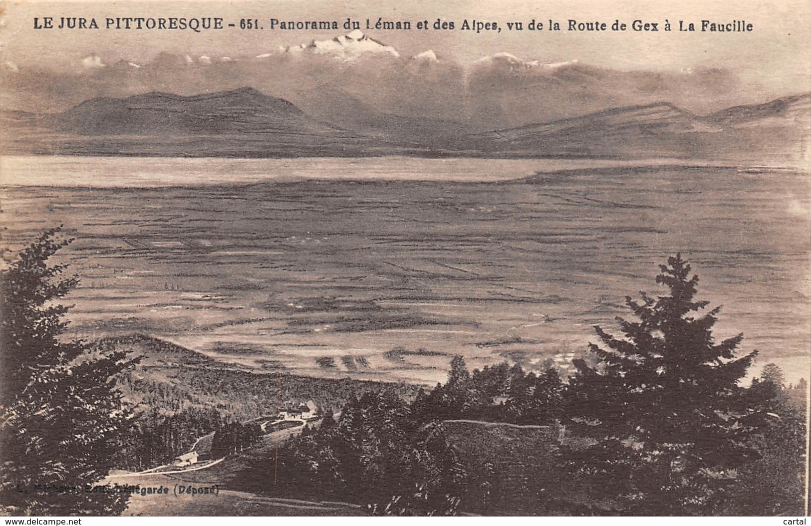 01 - Panorama Du Léman Et Des Alpes, Vu De La Route De GEX à LA FAUCILLE - Gex