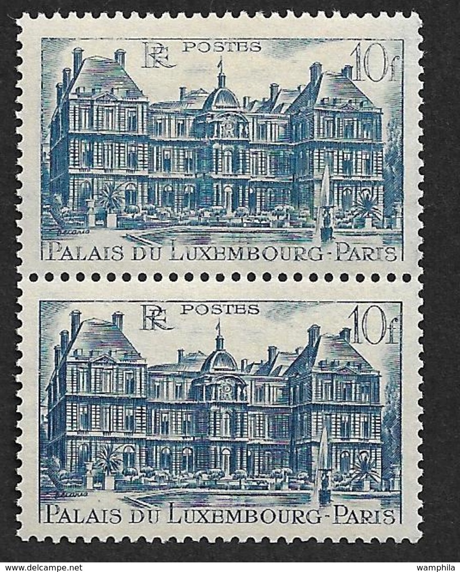 Fr. N°760** Variété Deux Tons De Couleur Se Tenant Et Légendes,chiffres,RF "blancs",evidées! RARE. - Ongebruikt