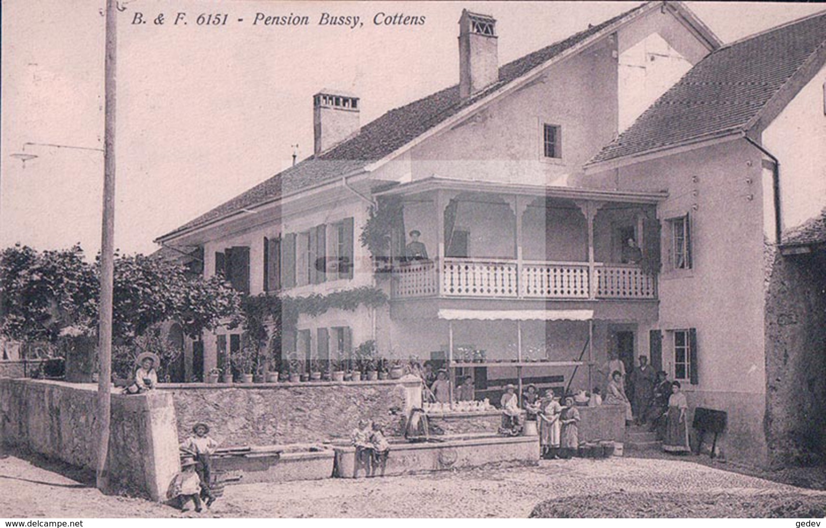 Cottens VD, Pension Bussy, Animée (6151) - Cottens