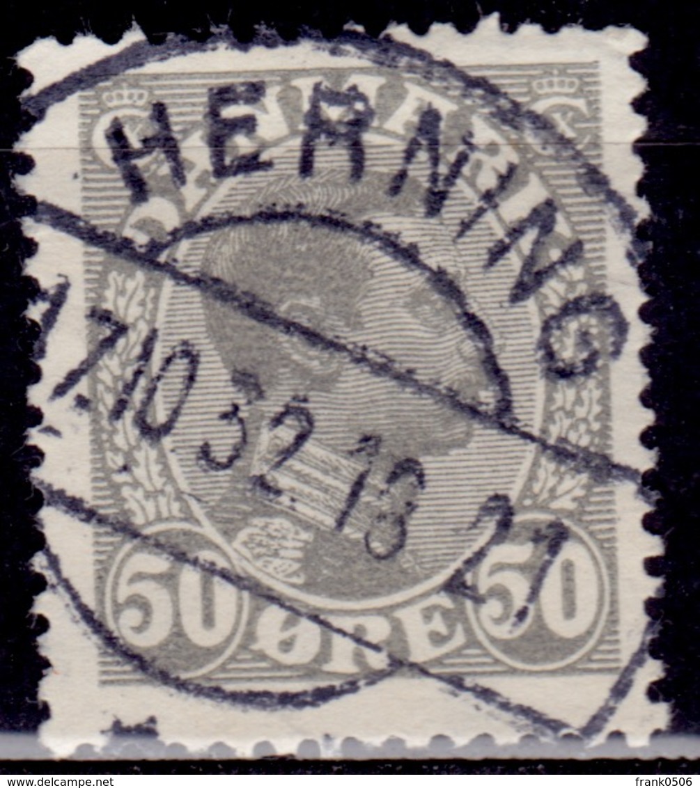 Denmark 1921, King Christian X, 50 Ore, Used - Usado