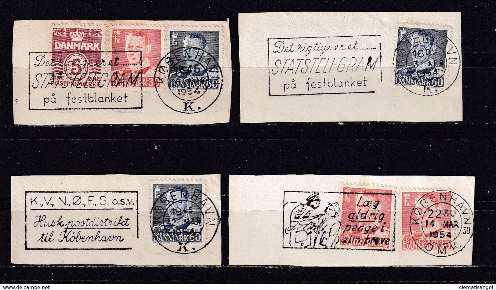 432N * DÄNEMARK * 4 FEINE ALTE SONDERSTEMPEL **!! - Macchine Per Obliterare (EMA)