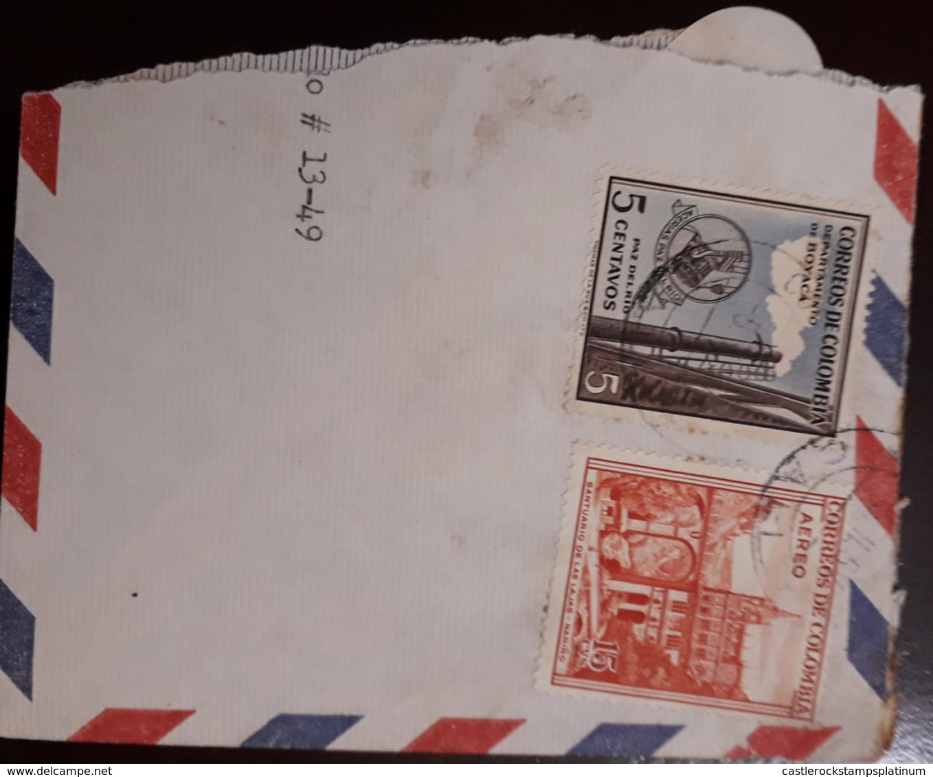 J) 1955 COLOMBIA, DEPARTMENT OF BOCAYA, SANCTUARY OF LAS LAJAS, MULTIPLE STAMPS - Colombia