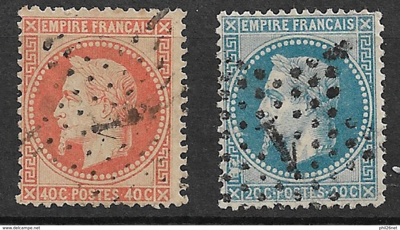 France   N°29B    Et 31  Oblitérés  B/ TB  étoilede Paris   1        ...  - 1863-1870 Napoleon III With Laurels