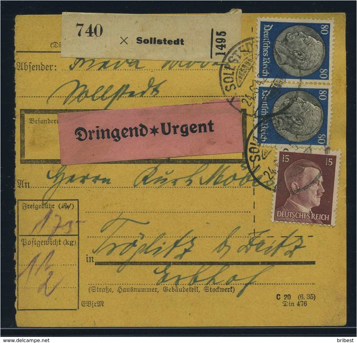 Paketkarte 1942 SOLLSTEDT Siehe Beschreibung (115142) - Sonstige & Ohne Zuordnung