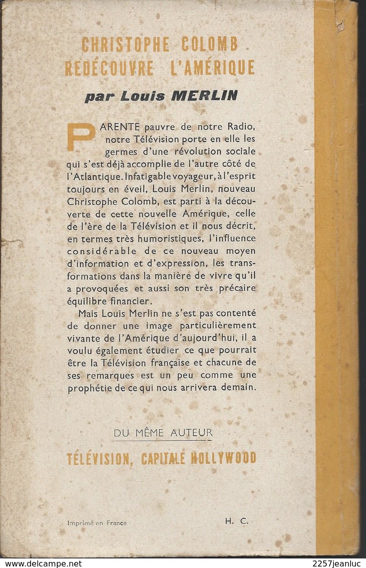 Christophe Colomb Redécouvre L'Amérique Article De Louis Merlin Sur La Télévision En 1952 - Audio-video
