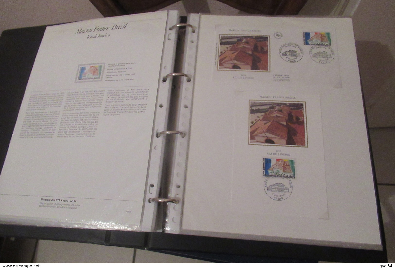 France 1989    1 notice 1 1er jour , une carte Max sur  53  scans