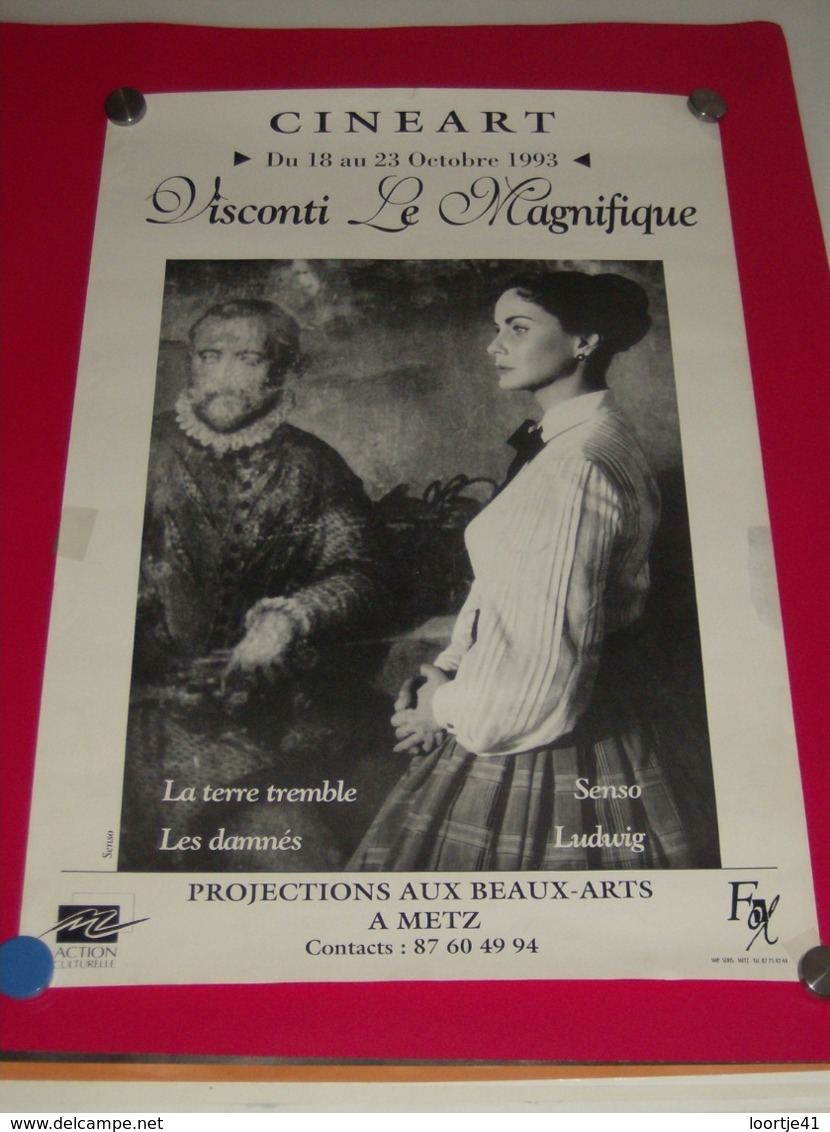 Affiche Poster - Cineart - Visconti Le Magnifique - Beaux Art à Metz - 1993 - Affiches