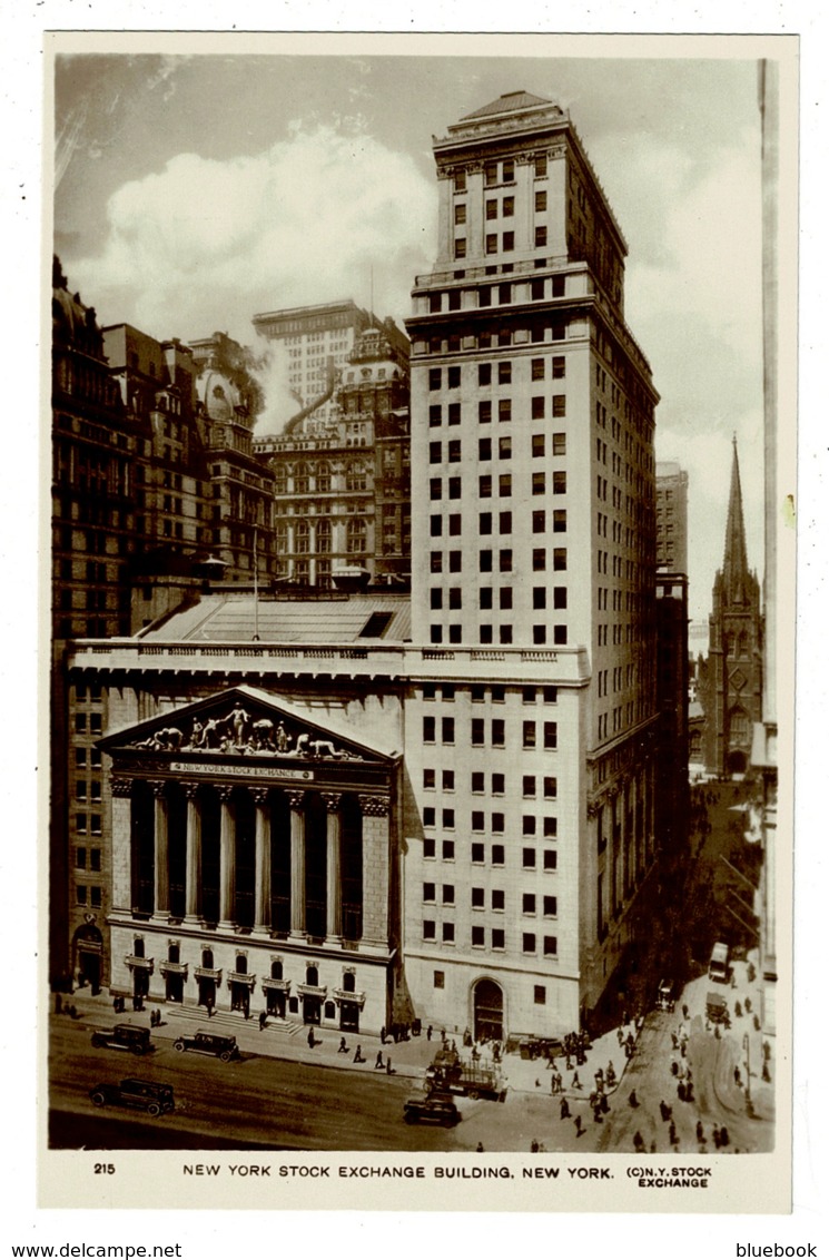Ref 1351 - Early Real Photo Postcard - Stock Exchange Building - New York - USA - Autres Monuments, édifices