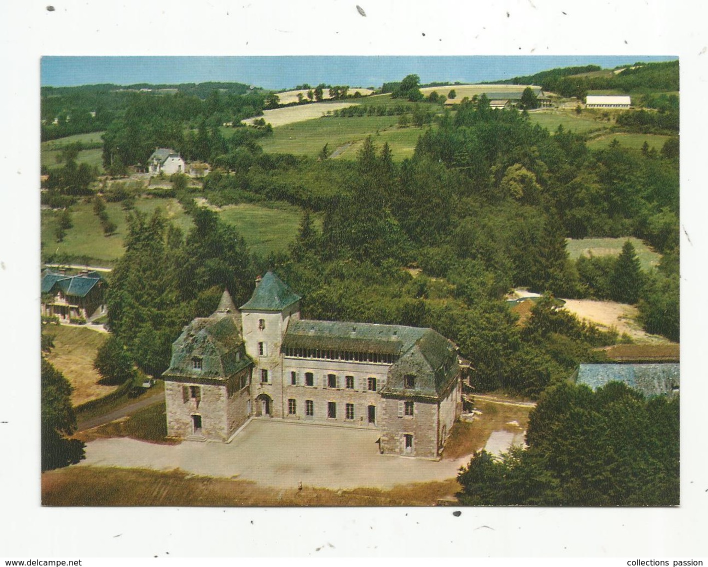 Cp, 15 ,  VITRAC ,  Vue Aérienne ,  Château De FARGES ,  écrite - Autres & Non Classés