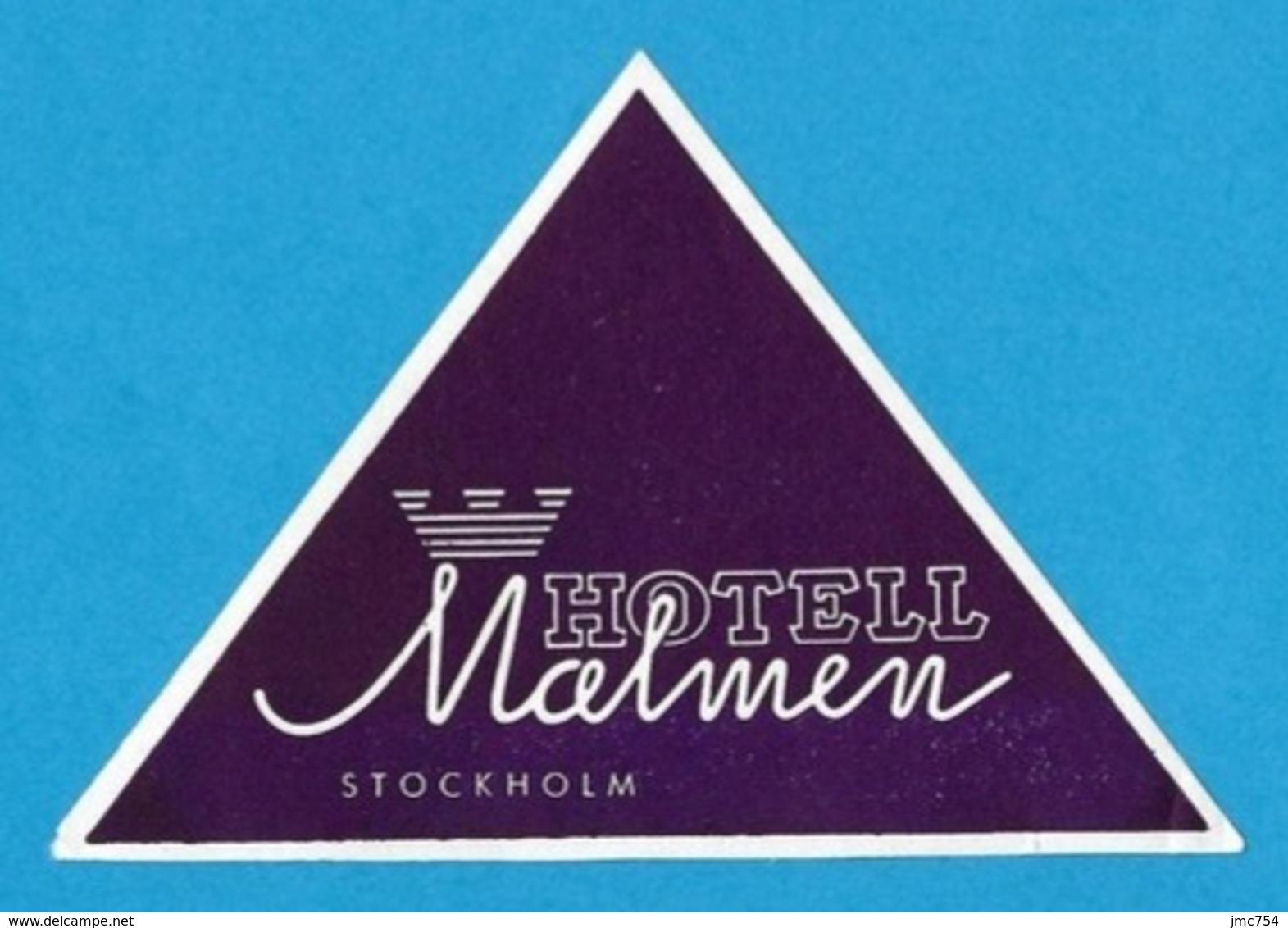 Etiquette  Hôtel Malmen à Stockholm En Suede.   Luggage Label. - Etiquettes D'hotels