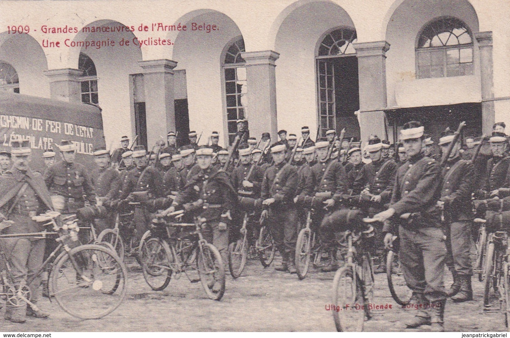 1909 Grandes Manoeuvres De L Armee Belge Une Compagnie De Cyclistes - Guerre 1914-18