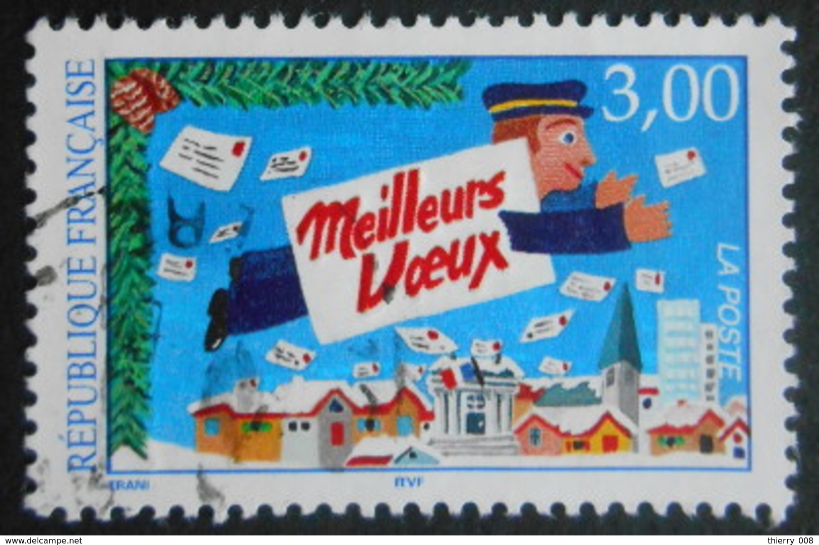 3125 France 1997 Oblitéré  Meilleurs Voeux Du Facteur Facteur Volant De Michel Trani - Used Stamps