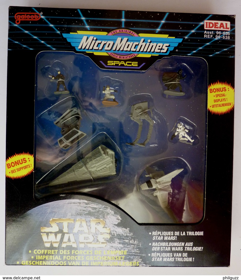 BOITE COFFRET IDEAL MICRO MACHINES STAR WARS VAISSEAUX ET FIGURINES LES FORCES DE L'EMPIRE - Autres & Non Classés