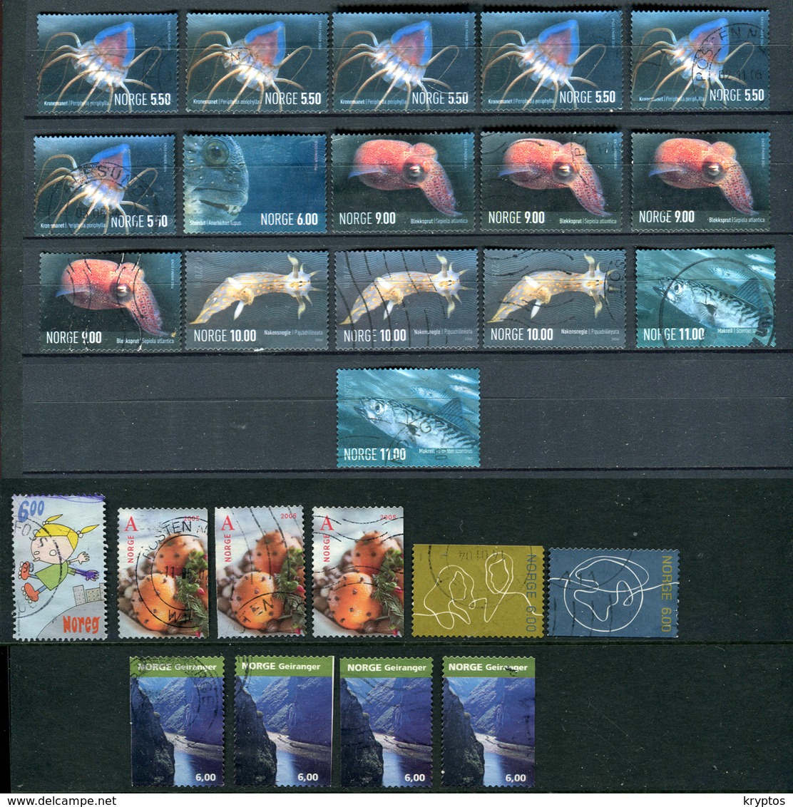 Norway. A Bunch Of Newer Stamps - All Fine & Used (4 Pages / Images) - Collections